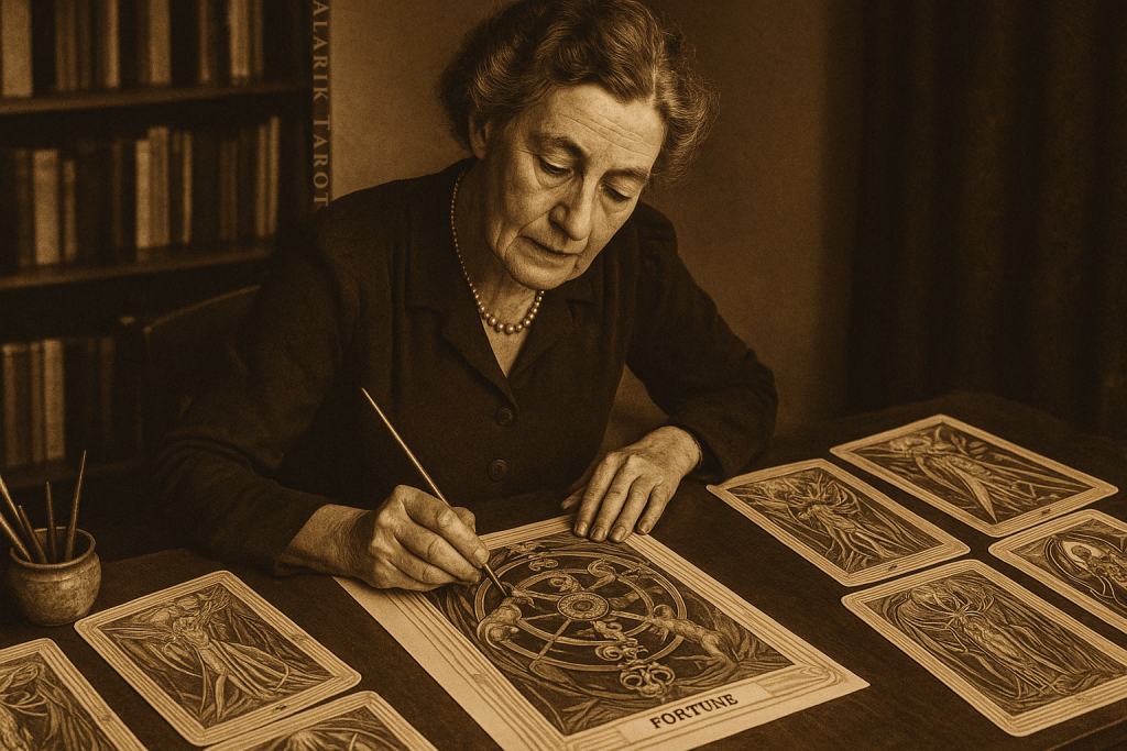 Lady Frieda Harris beim Arbeiten am Thoth-Tarot
