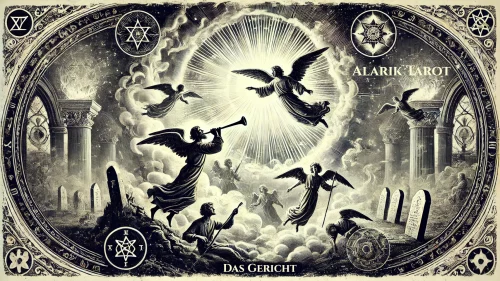 Das Gericht – Tarot Karte Die Karte Das Gericht aus dem Tarot ist eine kraftvolle Botschaft des Erwachens, der Erneuerung und der endgültigen Klärung. Sie symbolisiert tiefgreifende Transformationen, Einsichten und die Konfrontation mit der eigenen Wahrheit.
