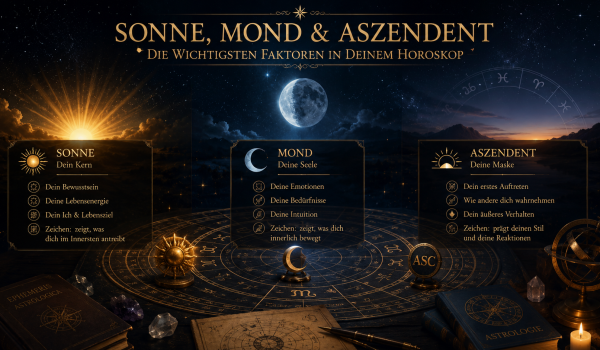 Sonne, Mond Aszendent: Die wichtigsten Faktoren in deinem Horoskop