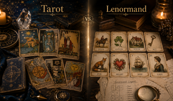 Tarot vs. Lenormand: Unterschiede, Gemeinsamkeiten und Anwendungsbereiche